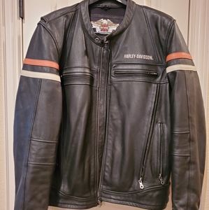 Harley Davidson Genuine Leather Black Jacket L